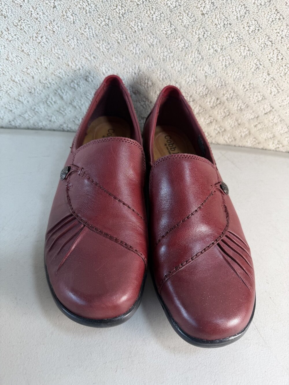 New Balance Cobb Hill by Paulette Womens Slipon Loafers US Red Leather Size 9.5